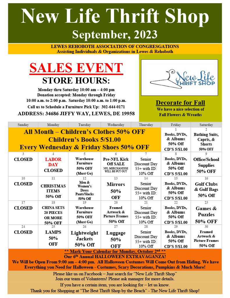 September 2023 Sales Calendar