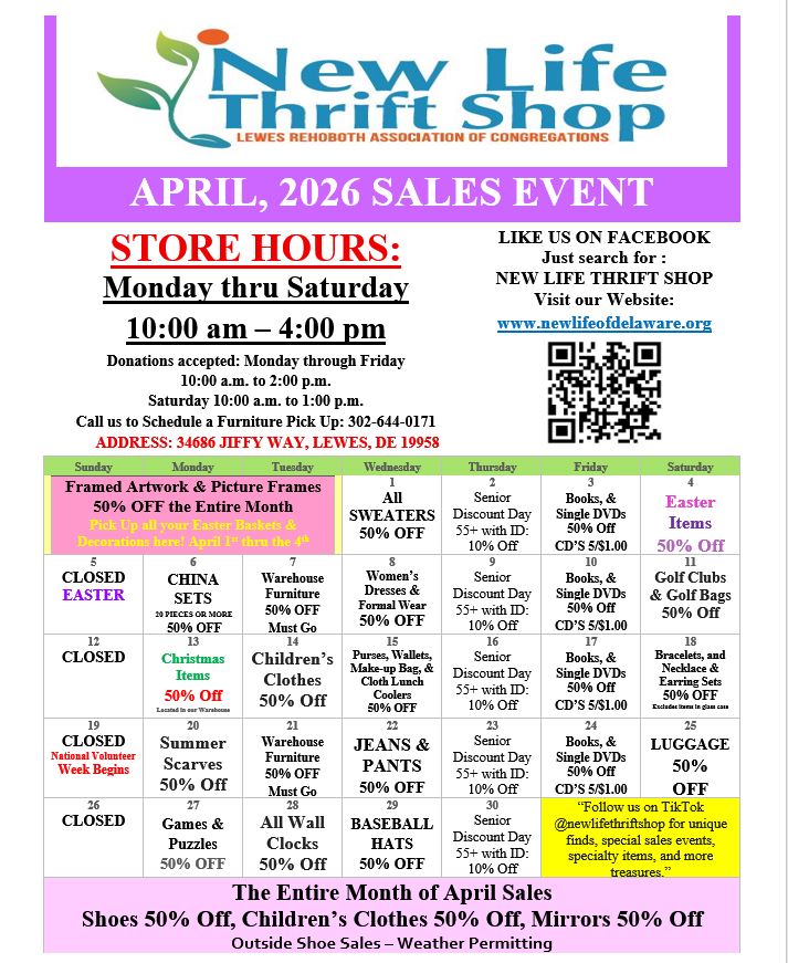 April 2026 Sales Calendar